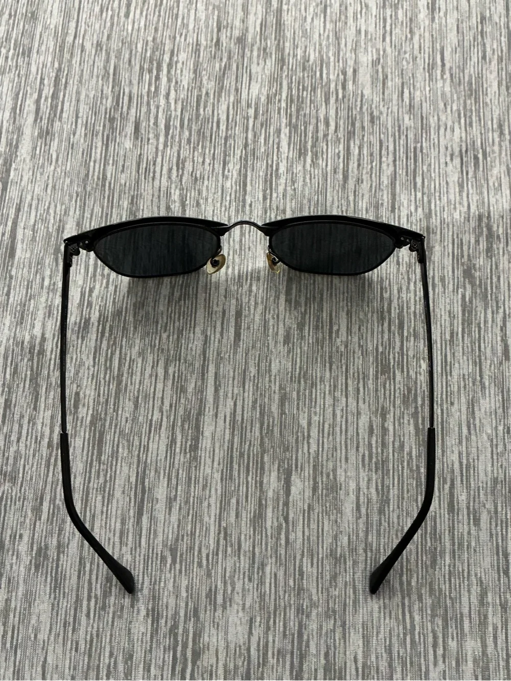 Ray-Ban Clubmaster Black Metal Frame Sunglasses with Dark Lenses